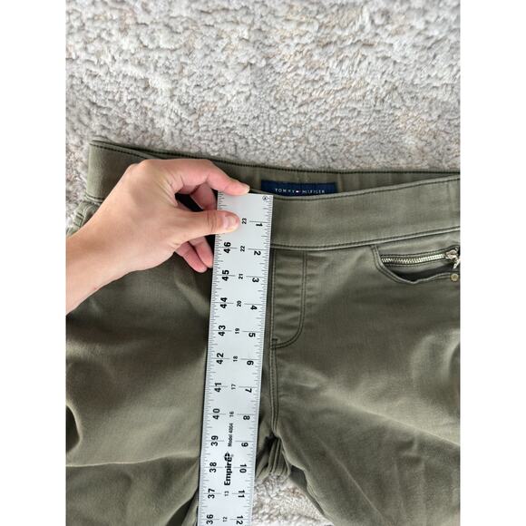 Tommy Hilfiger Size 4 Gramercy Ankle Stretch Casual Pants Olive Green Pull On - Picture 5 of 10